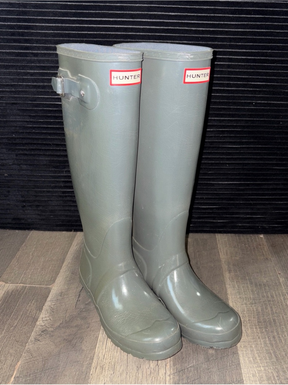 Hunter Original Tall Womens Size 5 Green Outdoor Waterproof Knee High Rain Boots